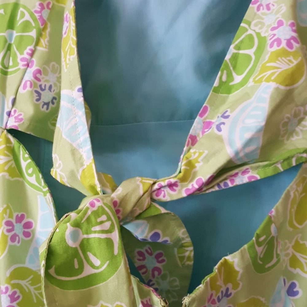 Strapless Lime Green Floral Maxi Dress - Picture 4 of 8
